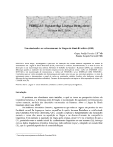 Um estudo sobre os verbos manuais da Língua de Sinais