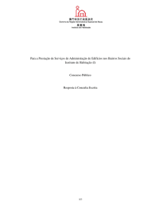 Para a Prestação de Serviços de Administração de Edifícios nos