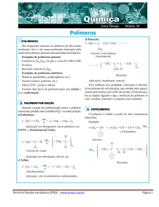 Polímeros - Portal de Estudos em Química