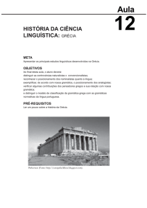 história da ciência linguística: grécia