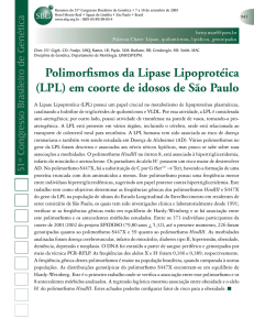 Polimorfismos da Lipase Lipoprotéica (LPL) em coorte de idosos de
