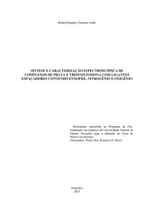síntese e caracterização espectroscópica de complexos de prata e