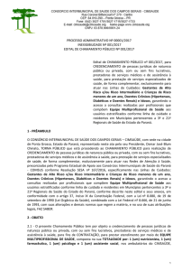 Edital - CIMSAÚDE - Consórcio Intermunicipal de Saúde dos