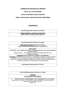 x semana de psicologia da unifavip data: 22 a 24 de outubro local