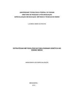 estratégias metodológicas para ensinar genética no