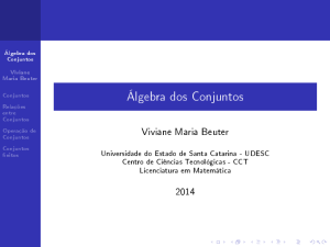 Álgebra dos Conjuntos - udesc