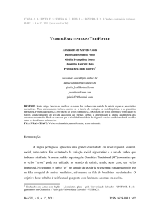 verbos existenciais: ter/haver - Revista Virtual de Estudos da