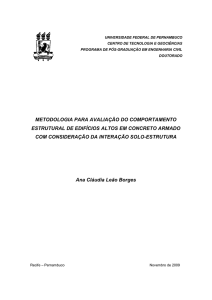 metodologia para avaliação do comportamento global de edifícios