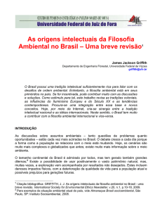 As origens intelectuais da Filosofia Ambiental no Brasil