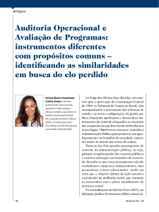 Auditoria Operacional e Avaliação de Programas