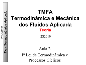 TMFA Termodinâmica e Mecânica dos Fluidos Aplicada Teoria