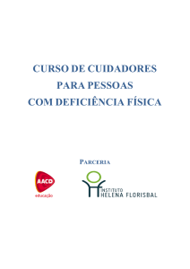 CURSO DE CUIDADORES PARA PESSOAS COM DEFICIÊNCIA