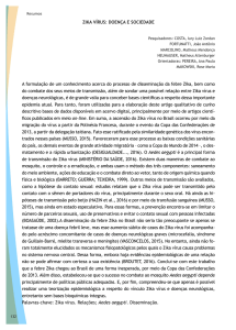 ZIKA VÍRUS: DOENÇA E SOCIEDADE A