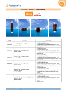 Isoladores cerâmicos (Tyco-Dulmison)