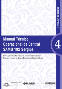 Manual Técnico Operacional da Central SAMU 192 Sergipe