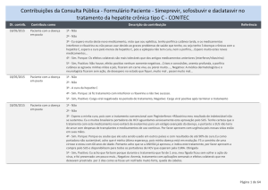 Contribuições da Consulta Pública - Formulário Paciente