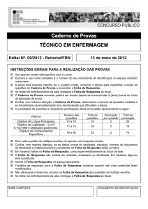 Prova - Técnico em Enfermagem