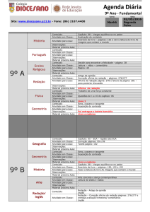 Agenda Diária 9º Ano