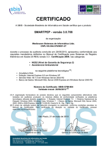 Certificado SBIS-CFM-004 - Medicware