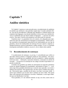 Capítulo 7 Análise sintática