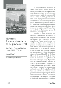 Varennes: A morte da realeza, 21 de junho de 1791, de Mona Ozouf