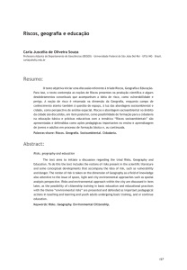 Riscos, geografia e educação, p.127-142