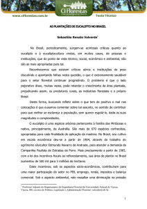 1 Texto Técnico www.ciflorestas.com.br AS PLANTAÇÕES DE