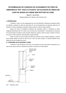 "viga flutuante" de elevador de obras em caso