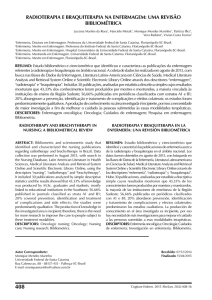 radioterapia e braquiterapia na enfermagem: uma revisão