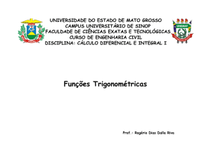 Aula 25 - Funções Trigonométricas - 1 slide por folha