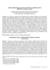 Análise epidemiológica da situação da influenza pandêmica (h1n1