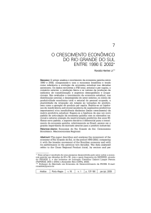 7 o crescimento econômico do rio grande do sul entre 1990 e 2002