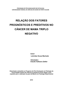 relação dos fatores prognósticos e preditivos no câncer de mama