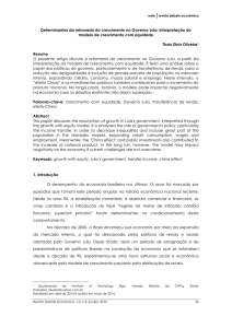 Determinantes da retomada do crescimento no Governo Lula