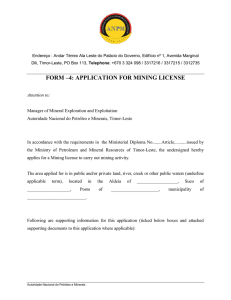 form –4: application for mining license