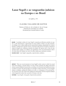 Lasar Segall e as vanguardas judaicas na Europa e no Brasil
