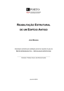 reabilitação estrutural de um edifício antigo