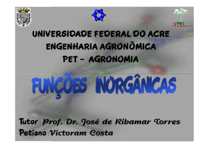 Funções Inorgânicas - Universidade Federal do Acre