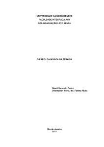 O papel da M&uacute;sica na Terapia