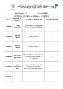 Data: 20/11/2015 CONTROLE DE ATIVIDADE DIÁRIA