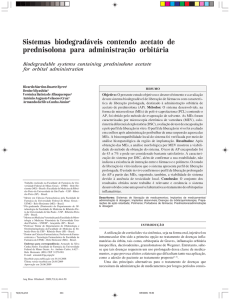 Sistemas biodegradáveis contendo acetato de prednisolona para