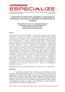 A Importância do farmacêutico comunitário na dispensação