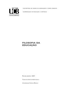 Filosofia da Educação.p65 - Universidade Castelo Branco