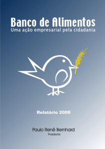 Relatório ano de 2008 - Bancos de Alimentos RS