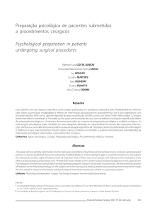 Preparação psicológica de pacientes submetidos a procedimentos