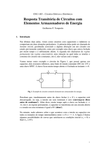 Resposta Transitória de Circuitos com Elementos Armazenadores