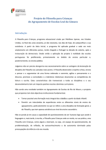 Projeto de Filosofia para Crianças do Agrupamento de Escolas Leal