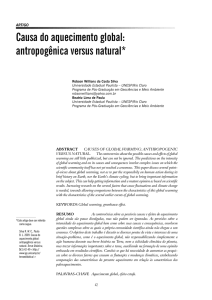 Causa do aquecimento global: antropogênica - IGEO