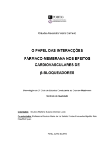 O PAPEL DAS INTERACÇÕES FÁRMACO