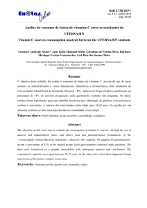 Análise do consumo de fontes de vitamina C entre os